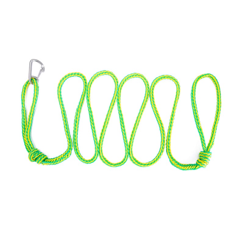 MOOCY Kayak Tow Rope with Clip, Boat Dock Line with 316 Stainless Steel Hook â€“ Heavy Duty Marine Rope for Ski, Tube, PWC, Pontoon & Kayak Docking - Image 1